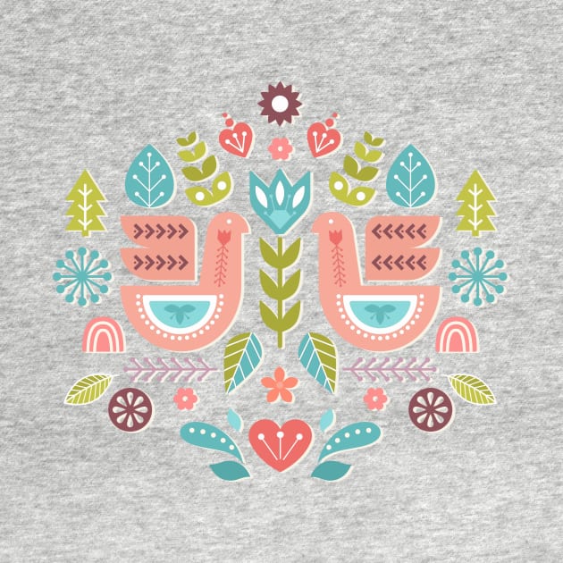 Simple And Sweet Songs Scandinavian Folk Art Design by LittleBunnySunshine